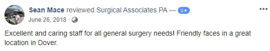 Sean Mace Surgical Associates Testimonial